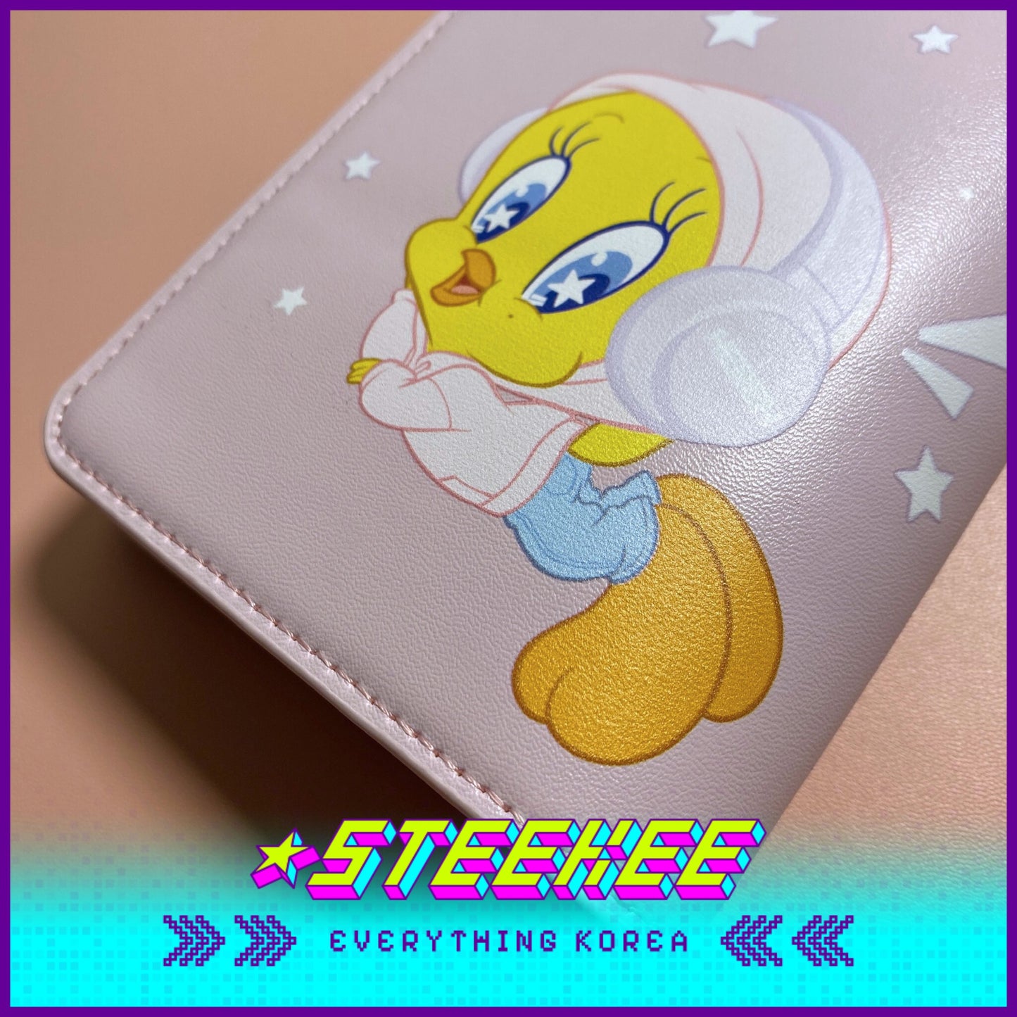 The Winning IU Official MD Tweety Travel Set Passport Cover Luggage Tag by Steekee Korea 2493