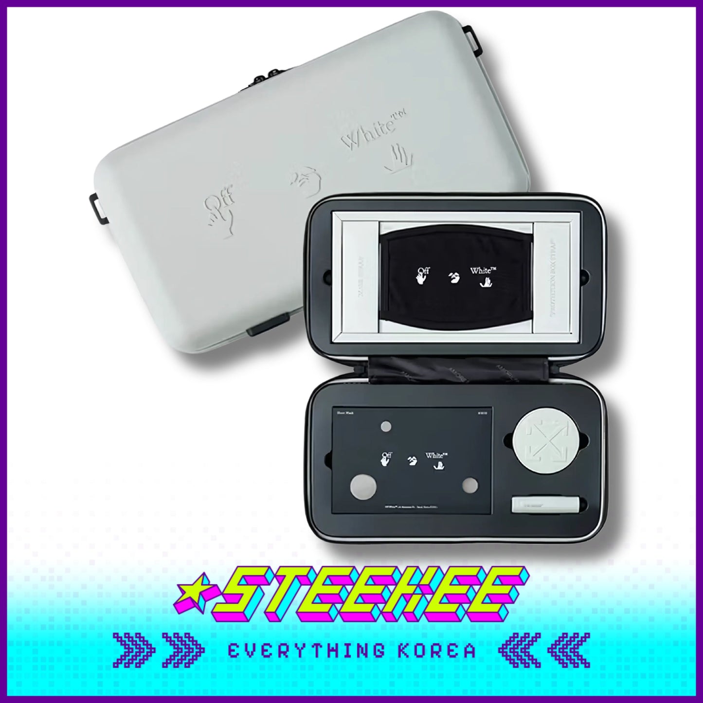 Off-White X Amorepacific Protection Box Kit Mask Sun Cushion Lip Balm by Steekee Korea 2420