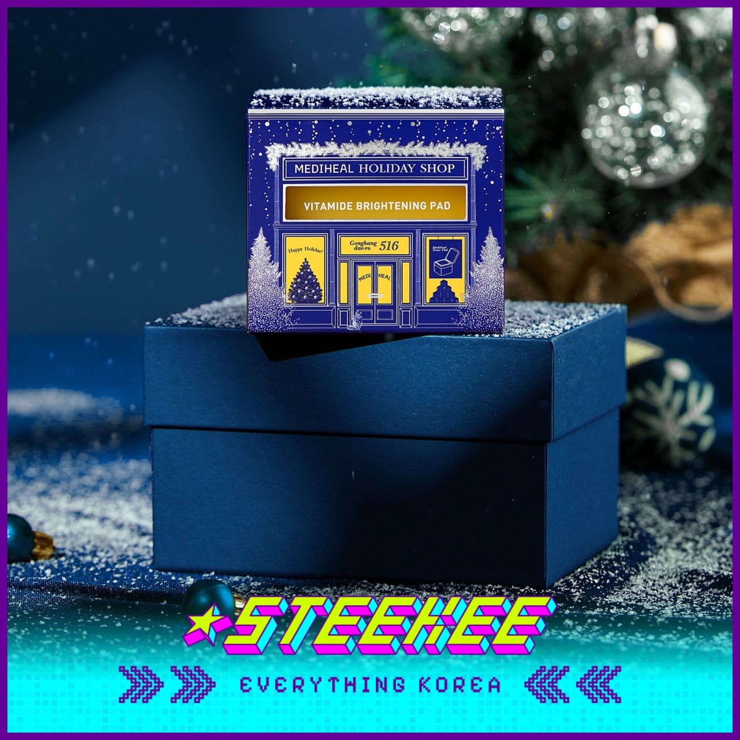 MEDIHEAL Holiday Edition Vitamin Brightening Collagen Toner Pads by Steekee Korea 2419