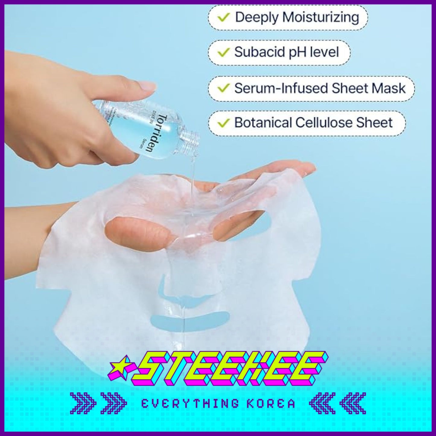 Torriden桃瑞丹深层保湿低分子玻尿酸面膜10片装闪奇韩国2438