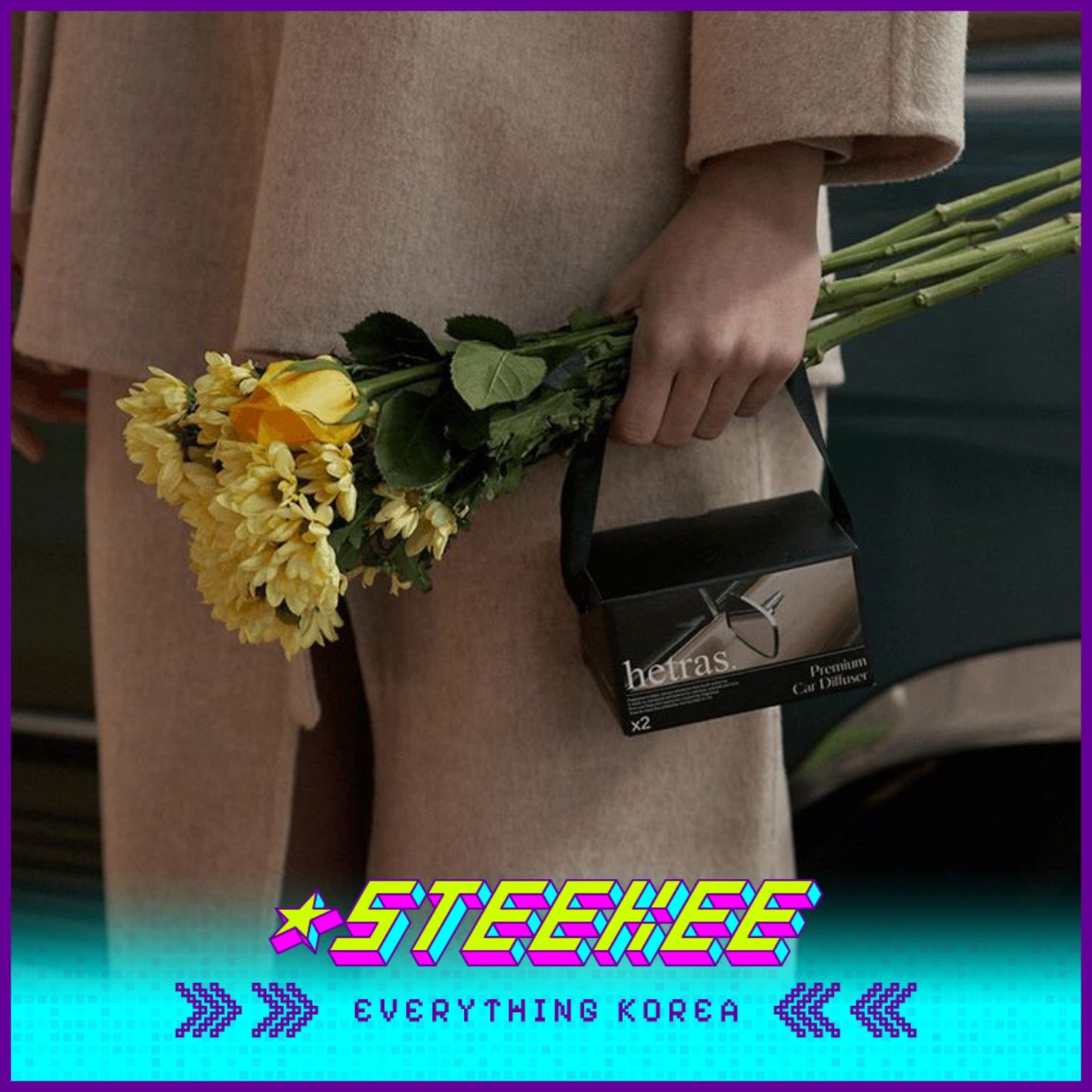 Hetras高级车载芳香疗愈香薰礼盒套装两件套154ml闪奇韩国2468