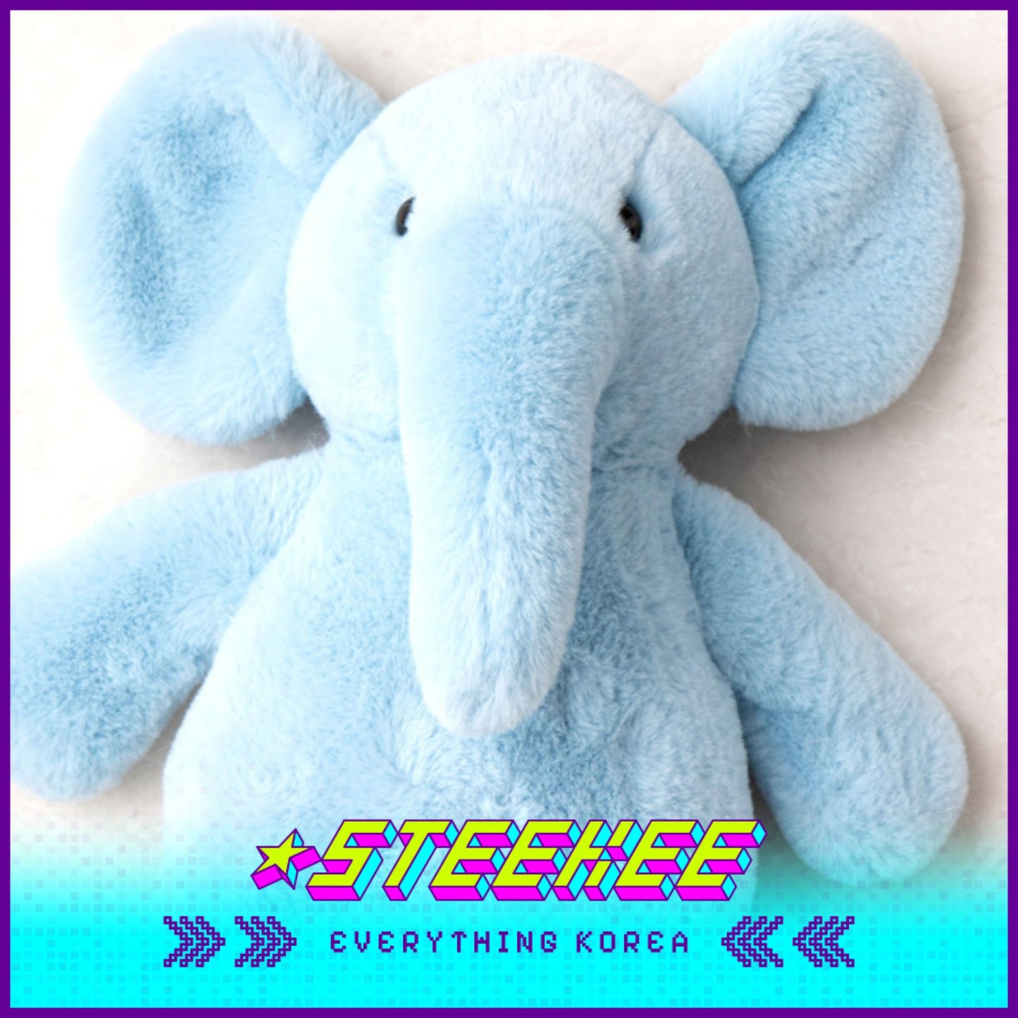 Daiso Cuddly Elephant Comfort Soft Plush Toy Kids by Steekee Korea 2988