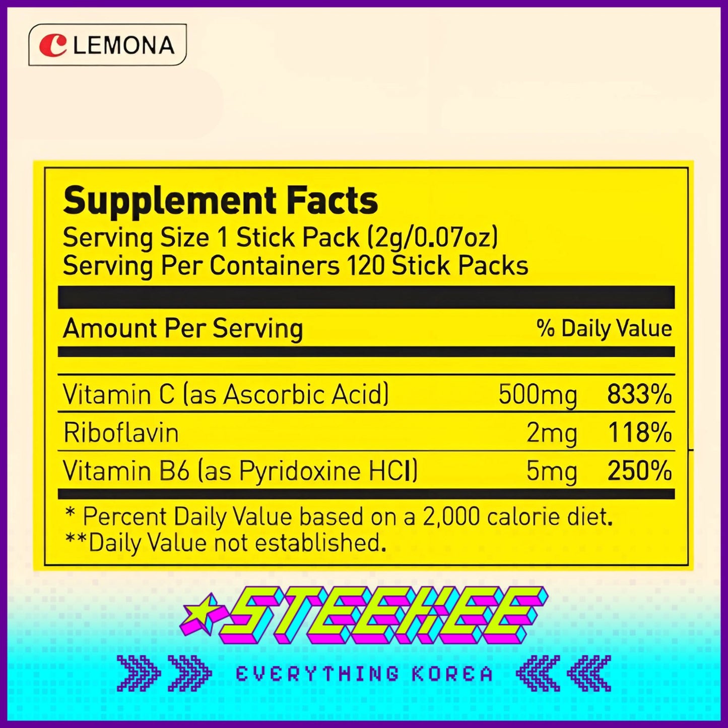 LACTOFIT Probiotics Core x LEMONA Vitamin C Sample Daily Supplement Set by Steekee Korea 3036