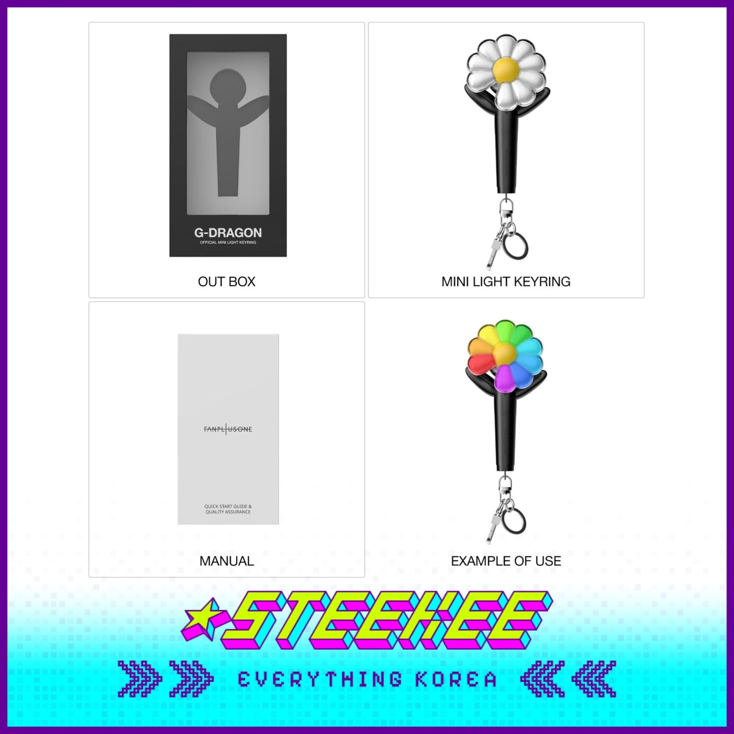 G-DRAGON Übermensch Official Mini Light Keyring by Steekee Korea 5022