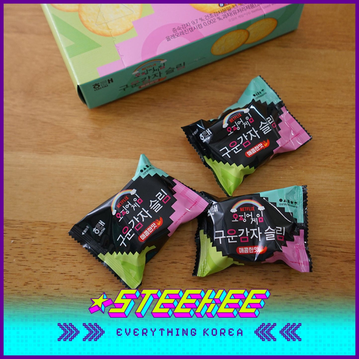 Haitai Netflix Squid Game X Spicy Baked Potato Slim Snack 240g by Steekee Korea 1949