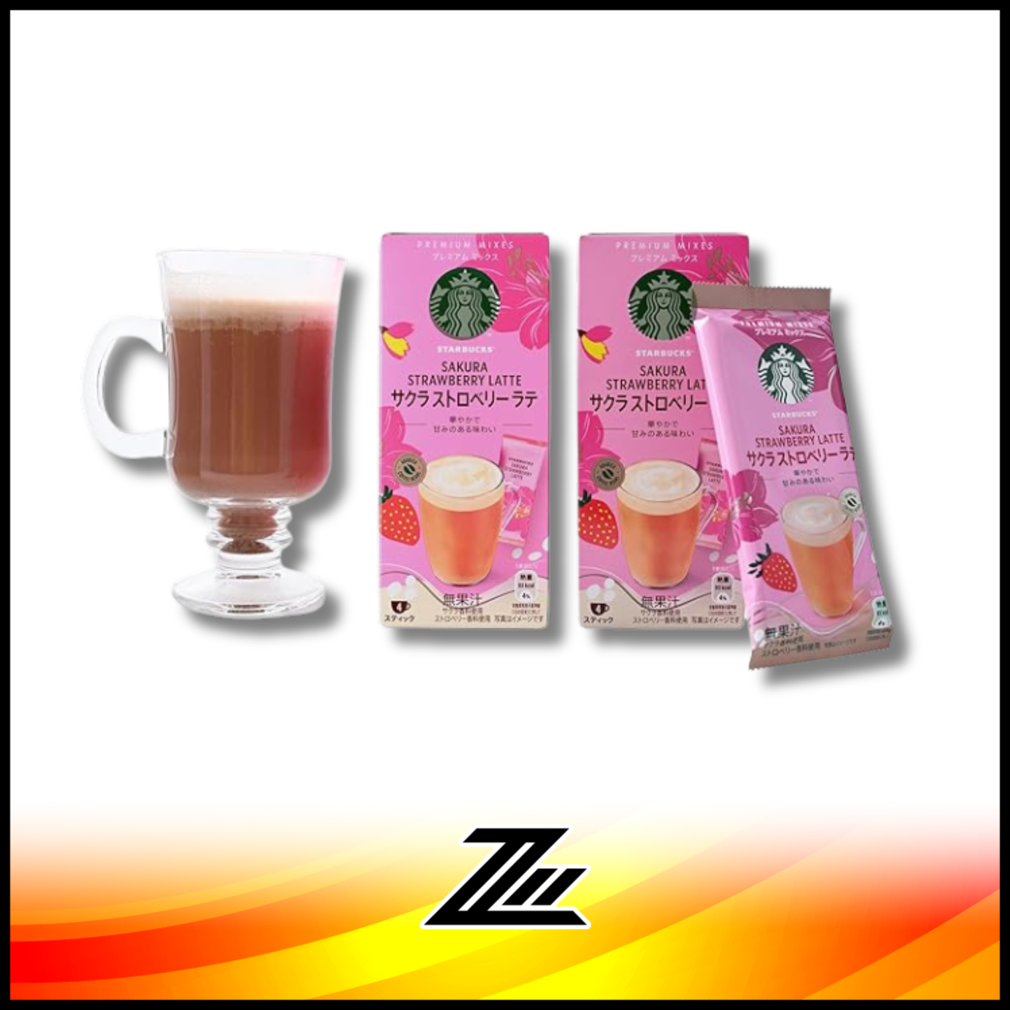 Starbucks Japan Cherry Blossom Sakura Strawberry Latte Premium Instant Coffee Mix