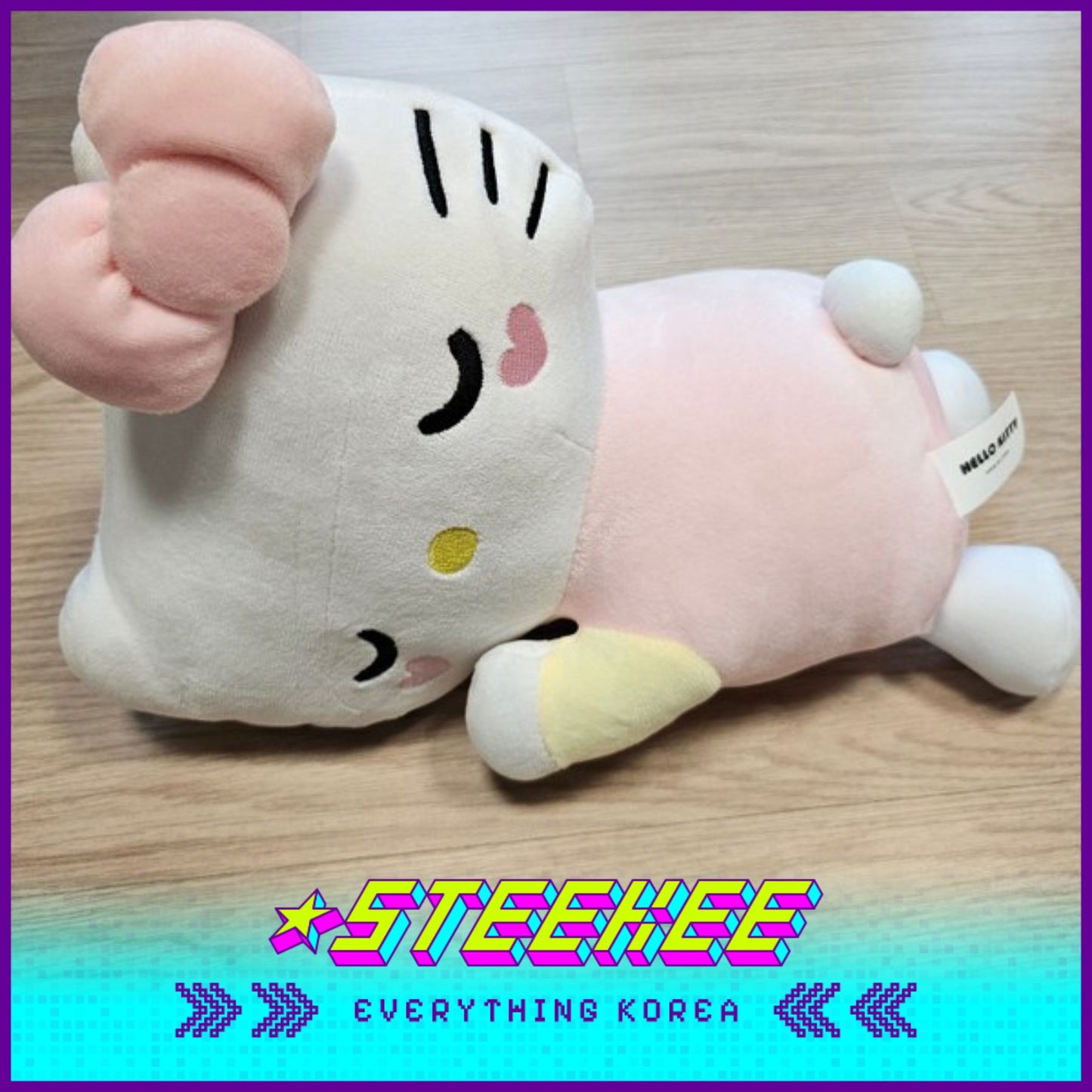Daiso Hello Kitty Floating Cotton Candy Lying Plush Toys by Steekee Korea 2986