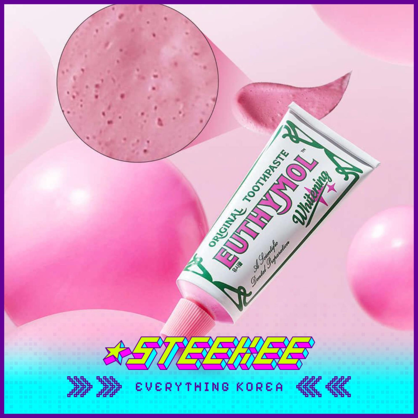 Hello Kitty X Euthymol Whitening Toothpaste 106g with Hairband by Steekee Korea 2426