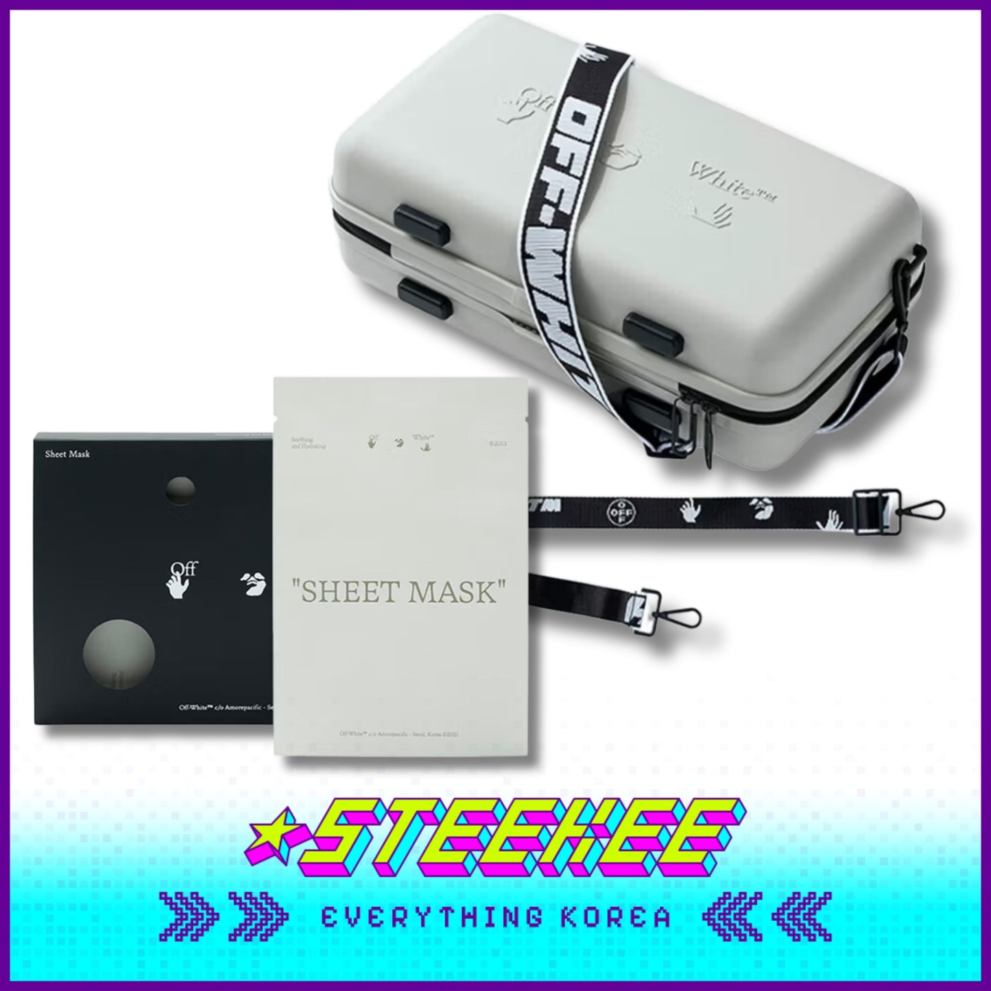 Off-White X Amorepacific Protection Box Kit Mask Sun Cushion Lip Balm by Steekee Korea 2420