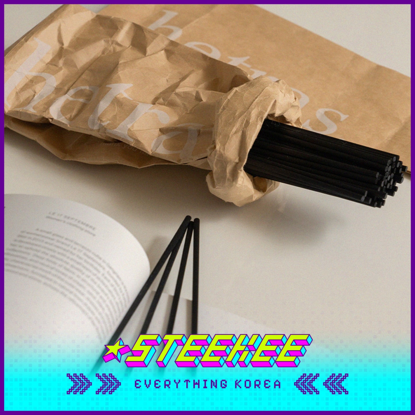 Hetras优质加长香薰扩香棒60支装闪奇韩国2462