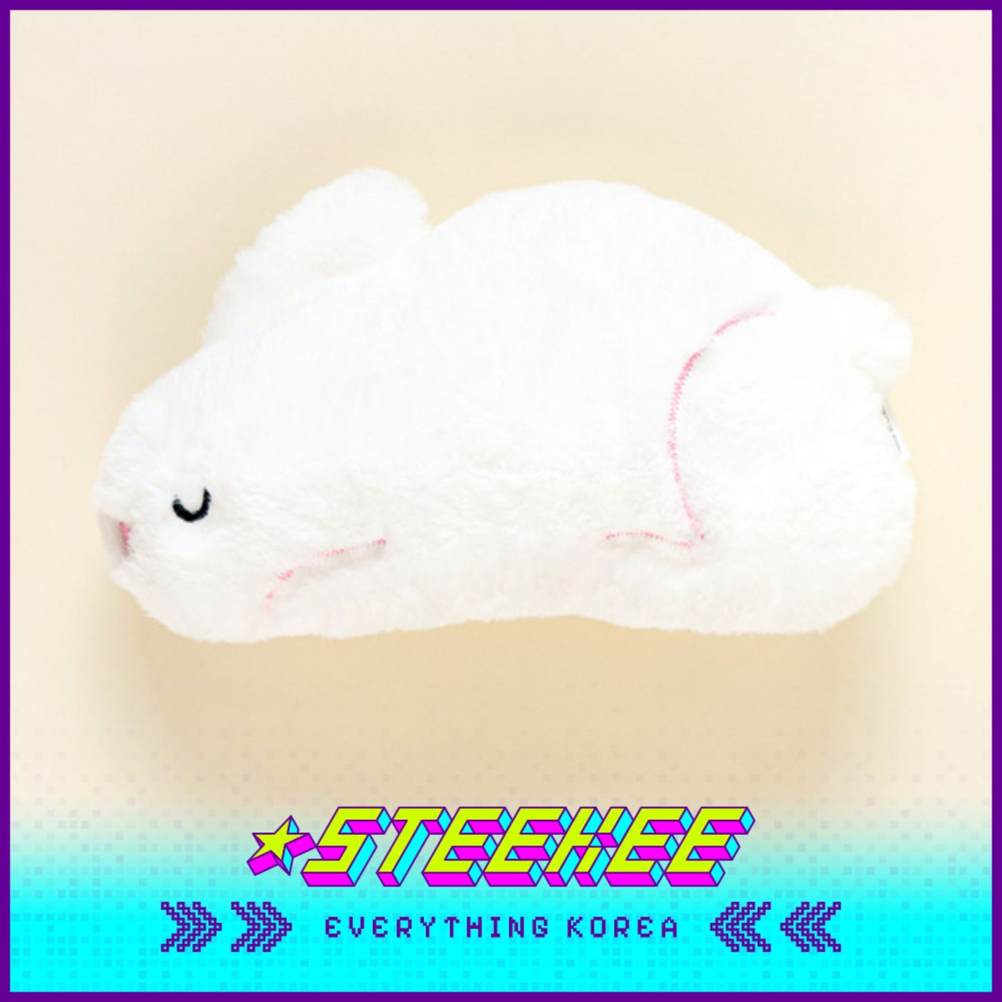 Daiso Flat Baby Rabbit Soft Comfort Plush Toys Kids by Steekee Korea 2992