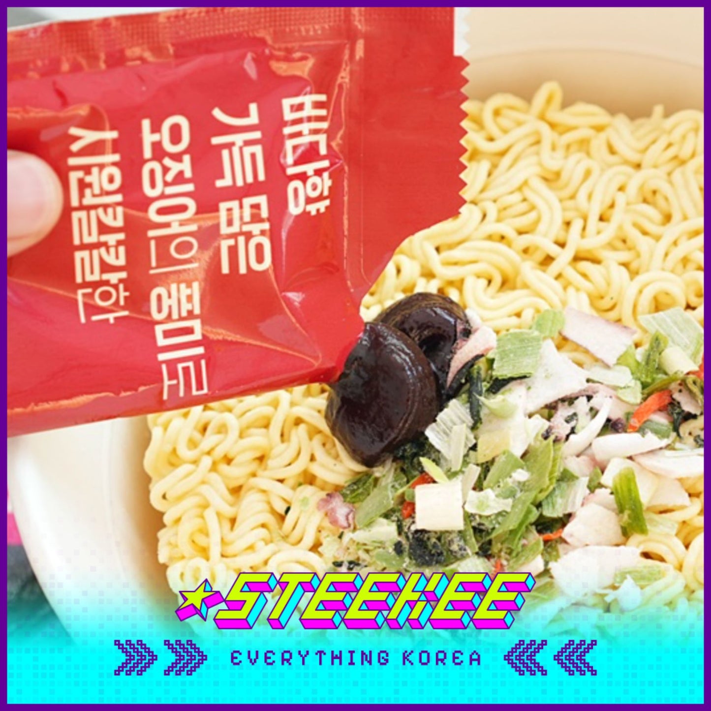 The Mishik Netflix Squid Spicy Squid Ramen Instant Noodles Cup 127g by Steekee Korea 3044