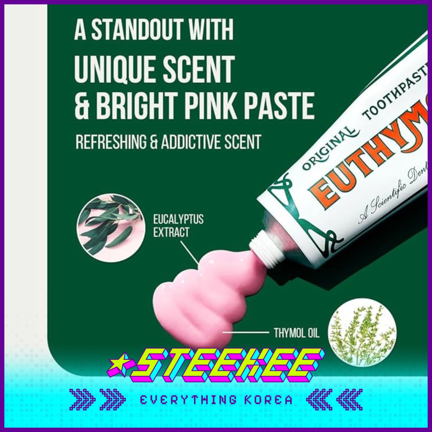 Hello Kitty X Euthymol Whitening Toothpaste 106g with Hairband by Steekee Korea 2426