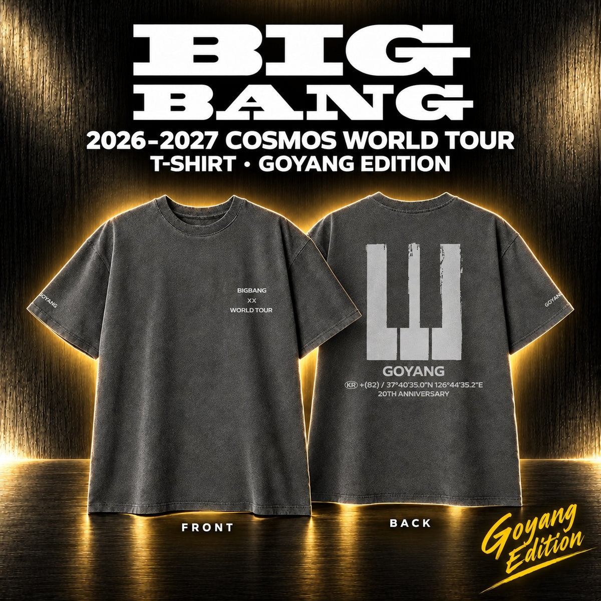 BIGBANG <XX : COSMOS> Goyang Edition T-Shirt Grey M Size