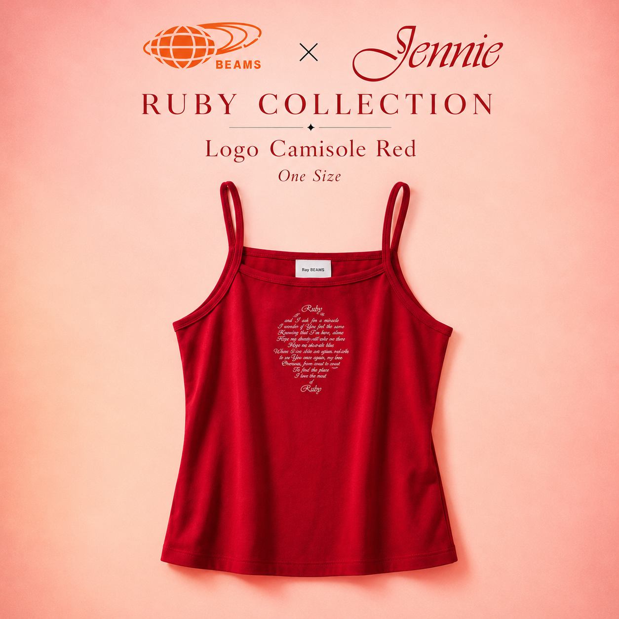 BEAMS X JENNIE Ruby Collection T-Shirts & Camisoles