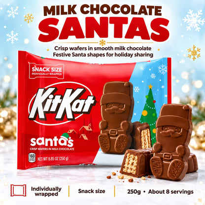Kit Kat Christmas Snack Size Candy Peppermint Stick 249g Milk Chocolate Santas 250g