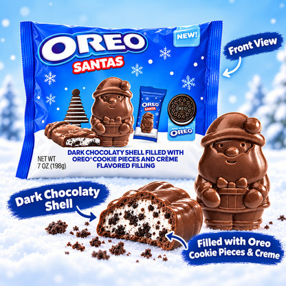 OREO Santas Creme Filled Chocolate 198g Christmas Edition Cookie Creme Biscuit USA