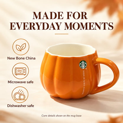 Starbucks Pumpkin Mug 250ml Orange Halloween Coffee Ceramic Cup with Handle Autumn Gift