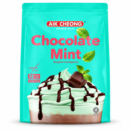 Aik Cheong Malaysia Café Art Chocolate Mint Instant Drink 456g 12 Sachets