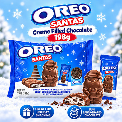 OREO Santas Creme Filled Chocolate 198g Christmas Edition Cookie Creme Biscuit USA