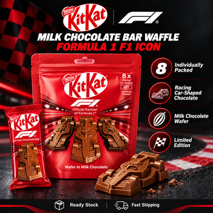 Nestle Kitkat F1 Racing Formula 1 Edition Car Shaped Milk Chocolate Bar Wafer Snack 8 Packs 88g