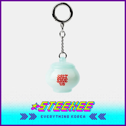Tent Seoul SALT SAVE US Five Elements Salt Keyring by Steekee Korea 502