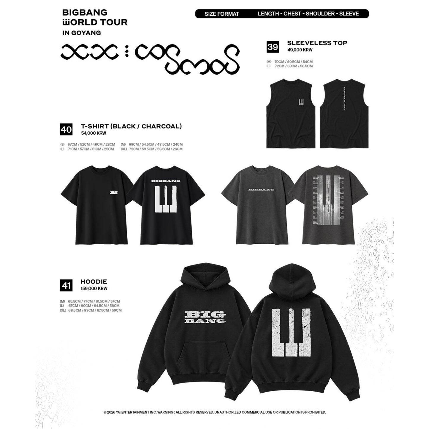 [PRE-ORDER] BIGBANG 2026–2027 WORLD TOUR <xx: cosmos> Official Merch Collection