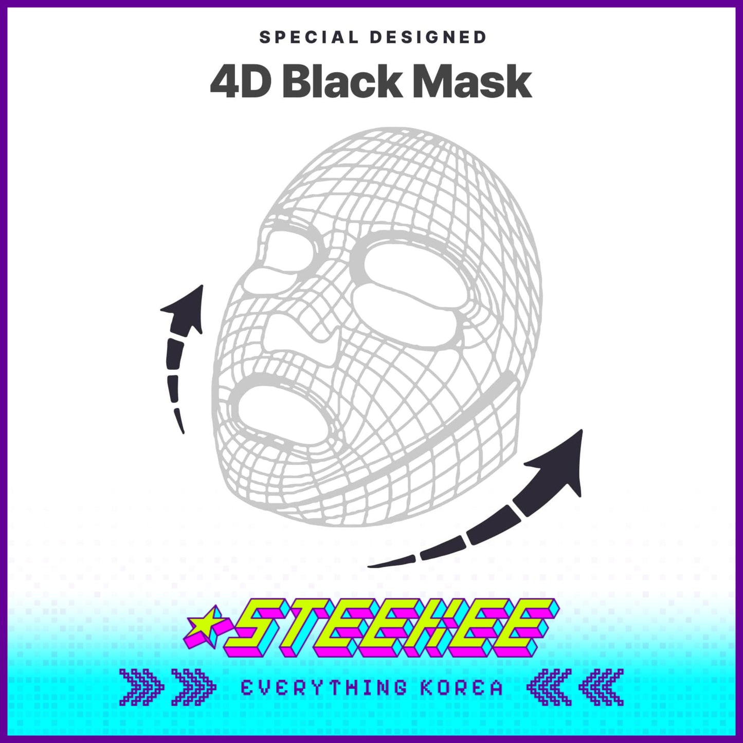 MEDIHEAL Bamboo Charcoal 4D Black Mask 1 Sheet by Steekee Korea 2479