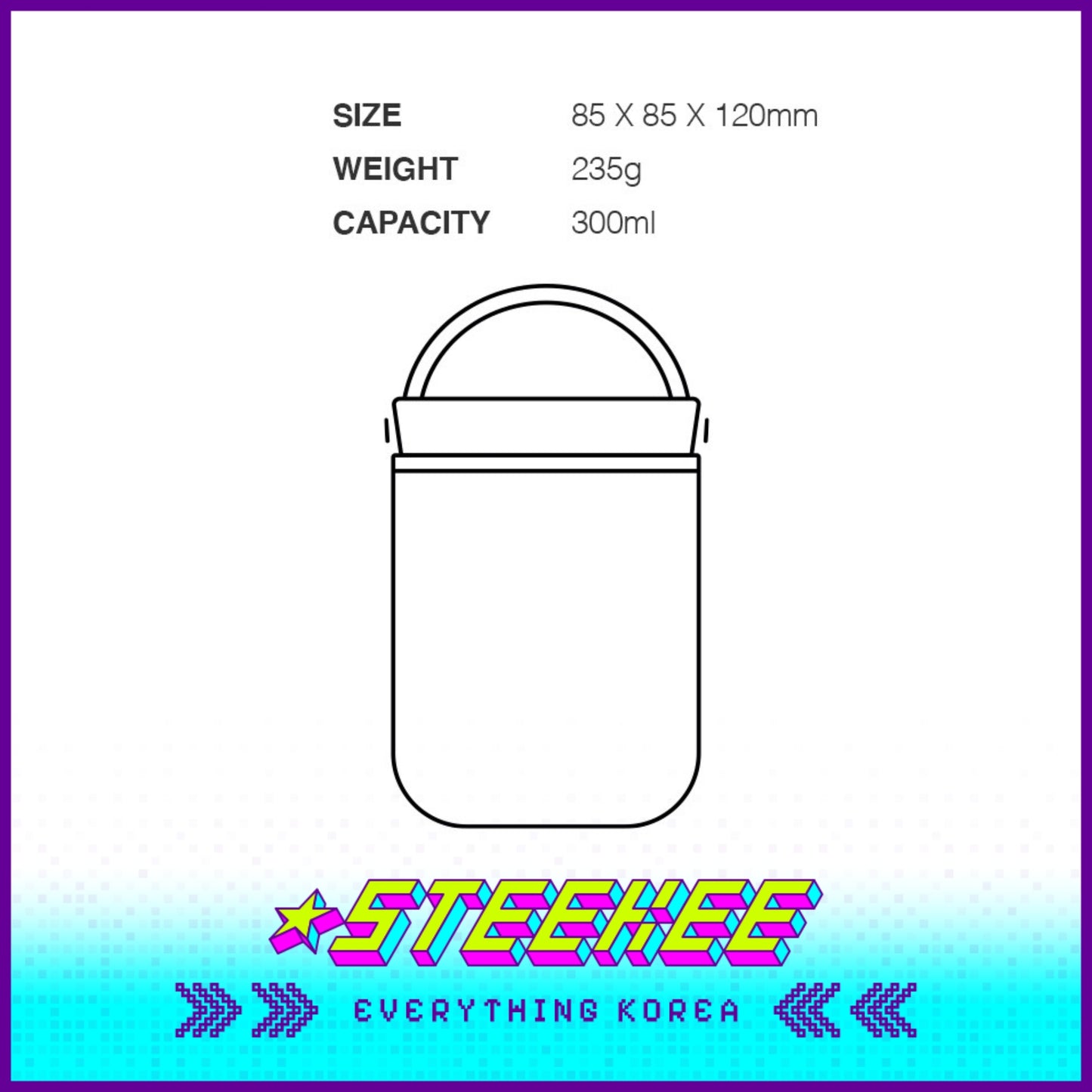 LocknLock Little Luv Food Jar 300ml LHC8045S by Steekee Korea 4535
