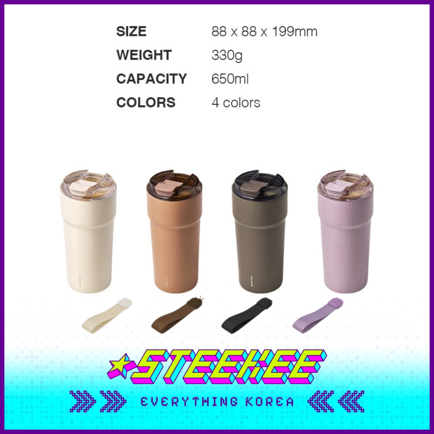 LocknLock Metro Café Ceramic Tumbler 650ml LHC4359 by Steekee Korea 4523