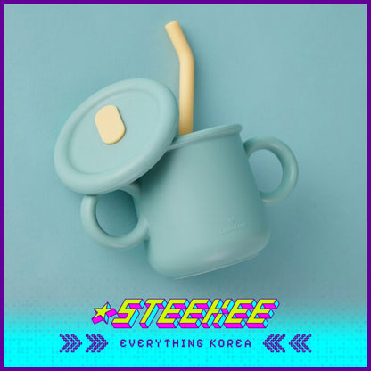 LocknLock Little Luv Silicone Straw Cup 200ml LBB016 by Steekee Korea 4540