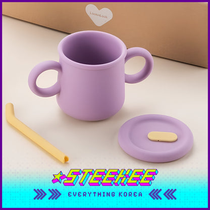 LocknLock Little Luv Silicone Straw Cup 200ml LBB016 by Steekee Korea 4540