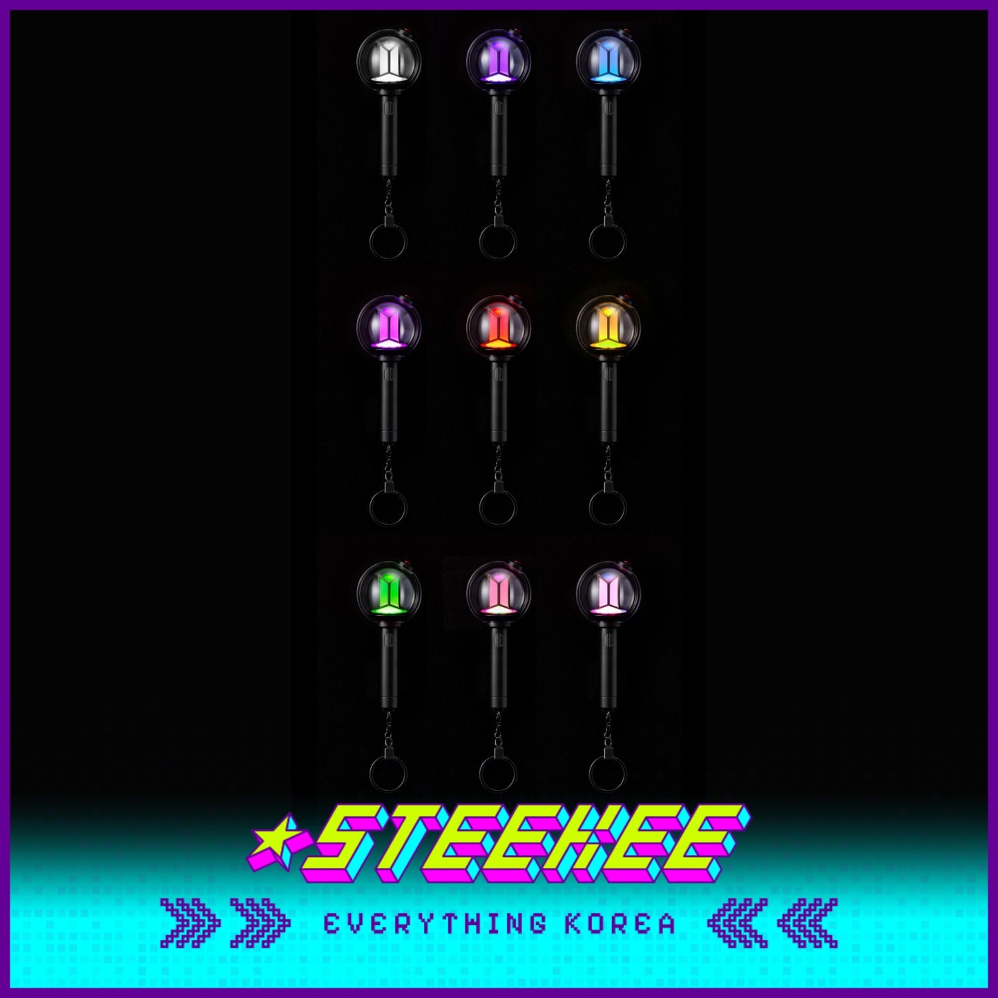 BTS Official Light Stick Keyring Ver.4 by Steekee Korea 5008