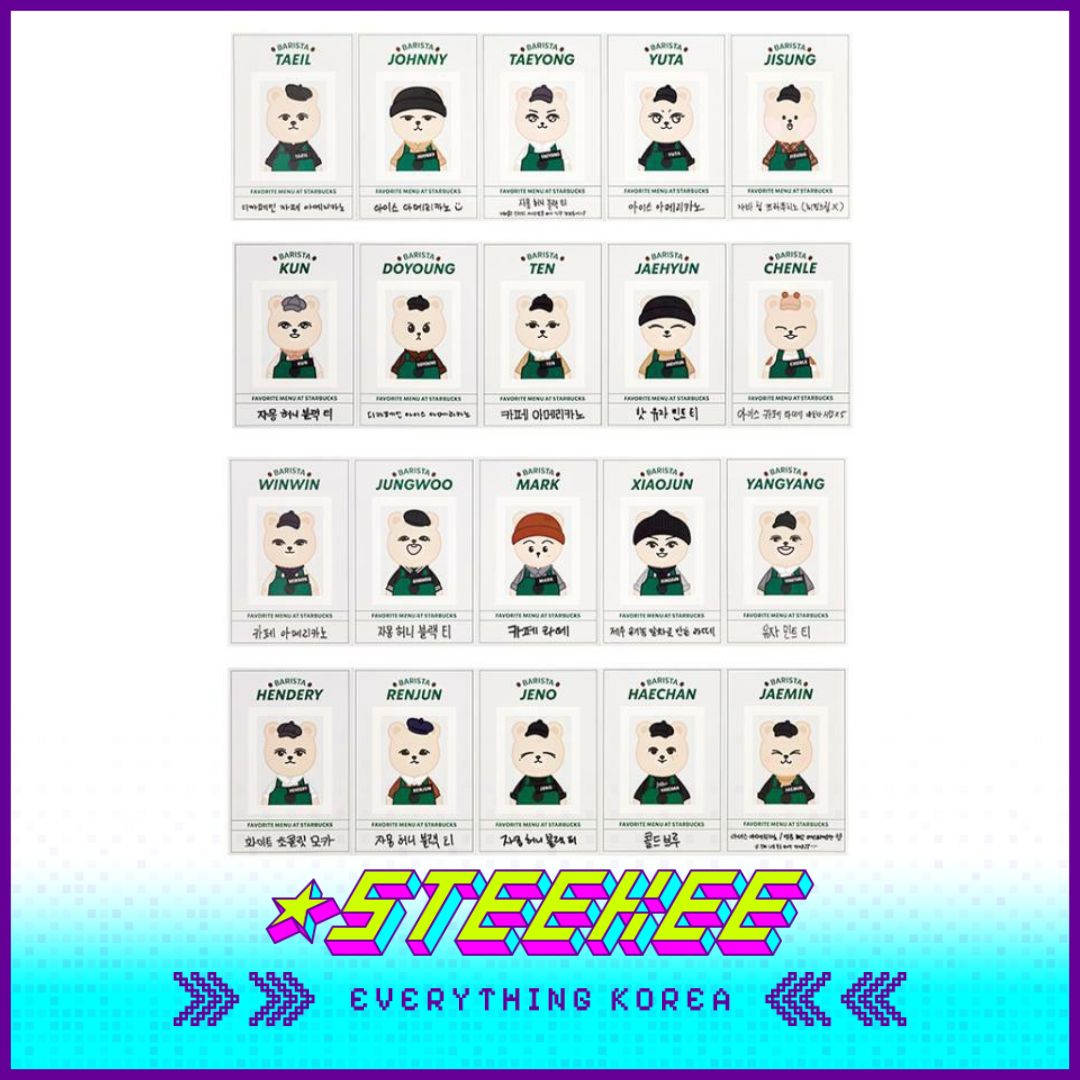 Starbucks NCT Sticker Set 20 Pcs by Steekee Korea 1944