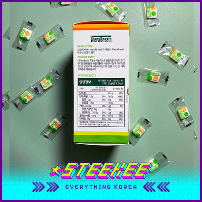 TheraBreath Mouth Candy Lozenges Mandarin Mint Flavour 100pcs by Steekee Korea 1950