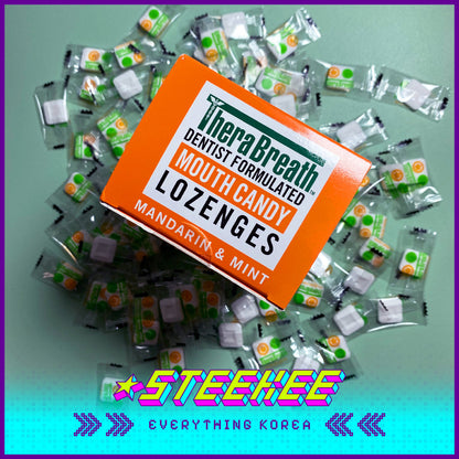 TheraBreath Mouth Candy Lozenges Mandarin Mint Flavour 100pcs by Steekee Korea 1950