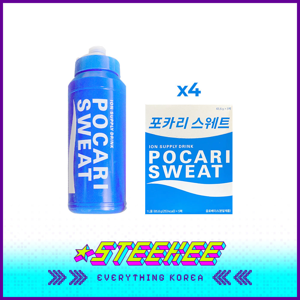 Pocari Sweat Powder Set 20 Packs with Squeeze Bottle by Steekee Korea 1952