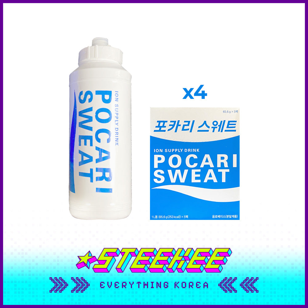 Pocari Sweat Powder Set 20 Packs with Squeeze Bottle by Steekee Korea 1952