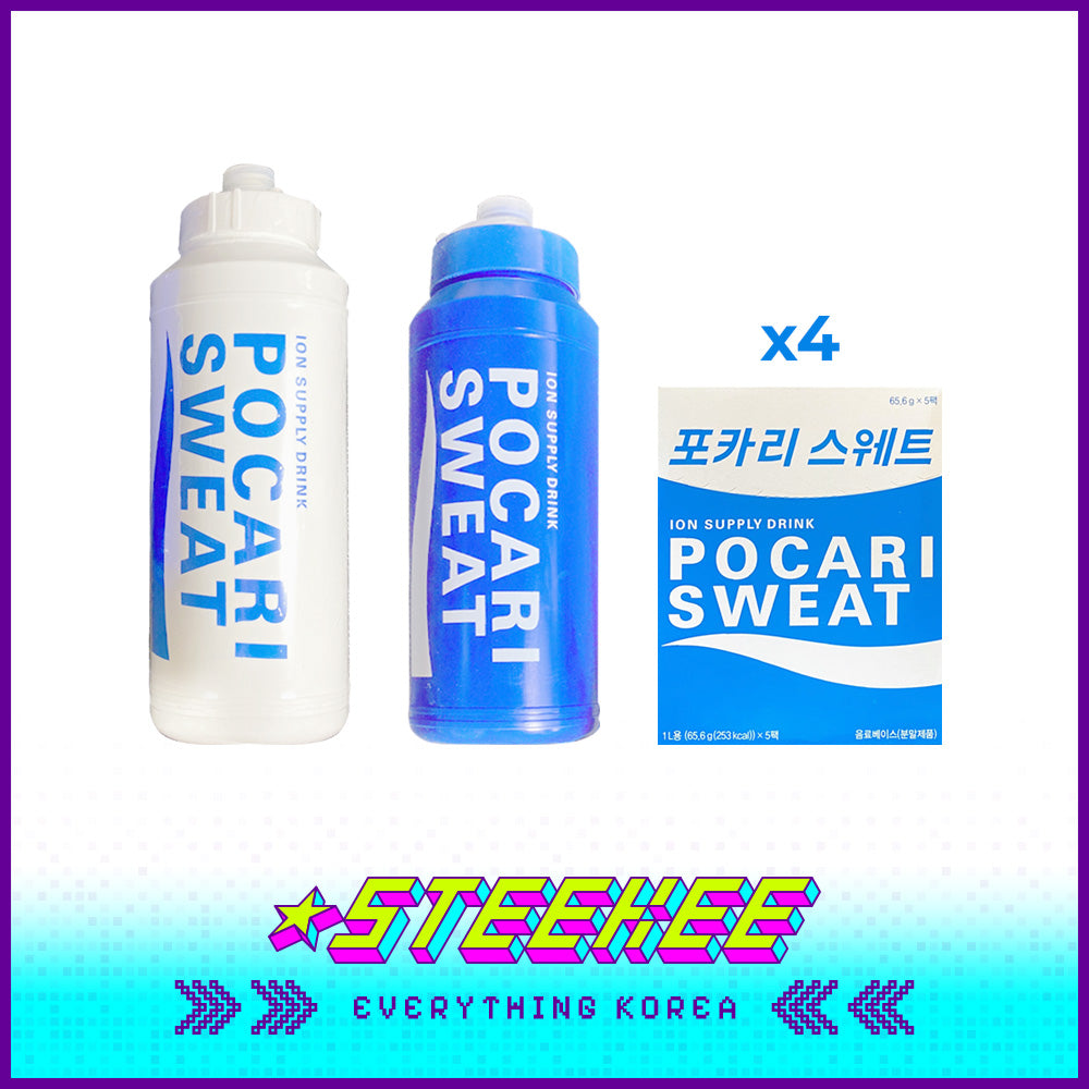 Pocari Sweat Powder Set 20 Packs with Squeeze Bottle by Steekee Korea 1952