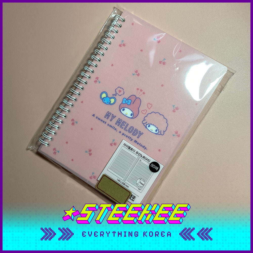 Daiso My Melody A5 Notebook 80 Sheets by Steekee Korea 1954