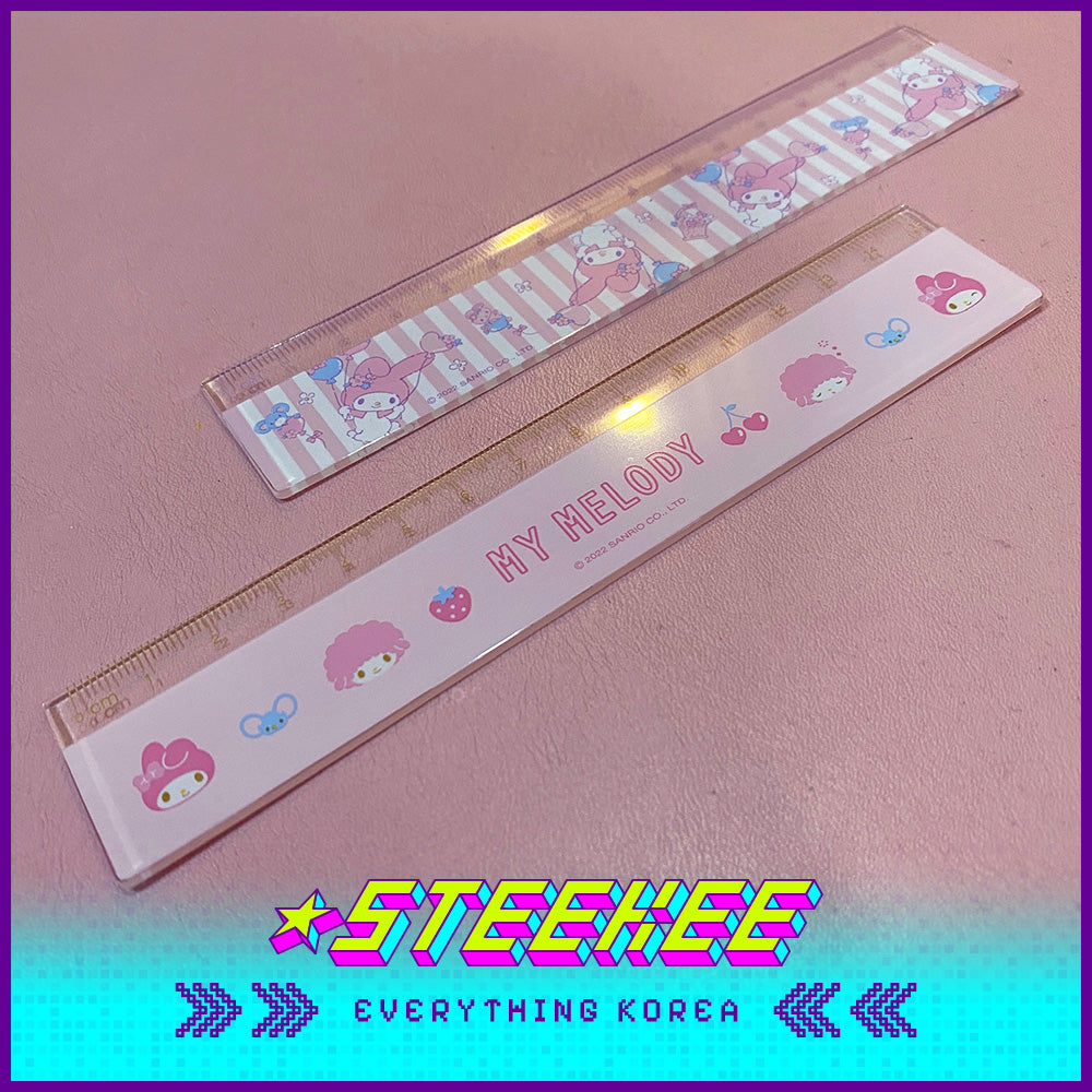 Daiso My Melody 15cm Stationery Ruler 2pcs by Steekee Korea 1958