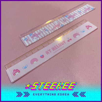 Daiso My Melody 15cm Stationery Ruler 2pcs by Steekee Korea 1958