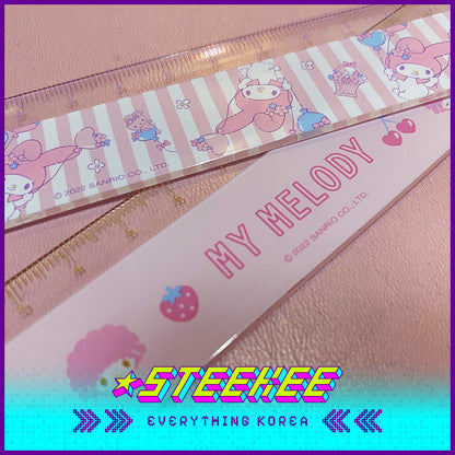 Daiso My Melody 15cm Stationery Ruler 2pcs by Steekee Korea 1958