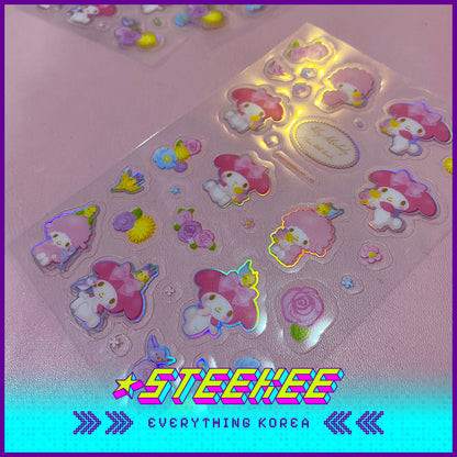 Daiso My Melody Hologram Sticker 3pcs by Steekee Korea 1959