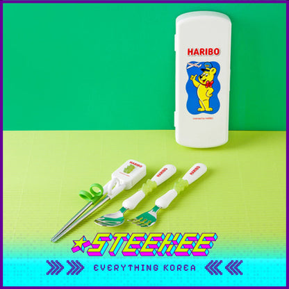 HARIBO Goldbears Cutlery Trio Set with Case by Steekee Korea 1987