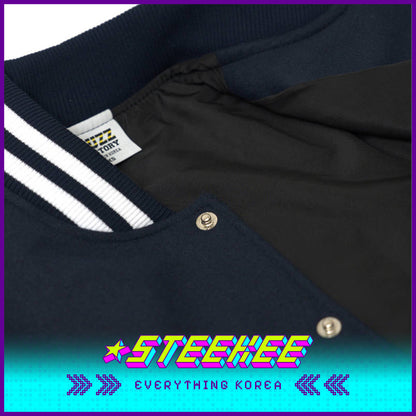 Yonsei University Signature Lightweight Crop Baseball Jumper by Steekee Korea 1996