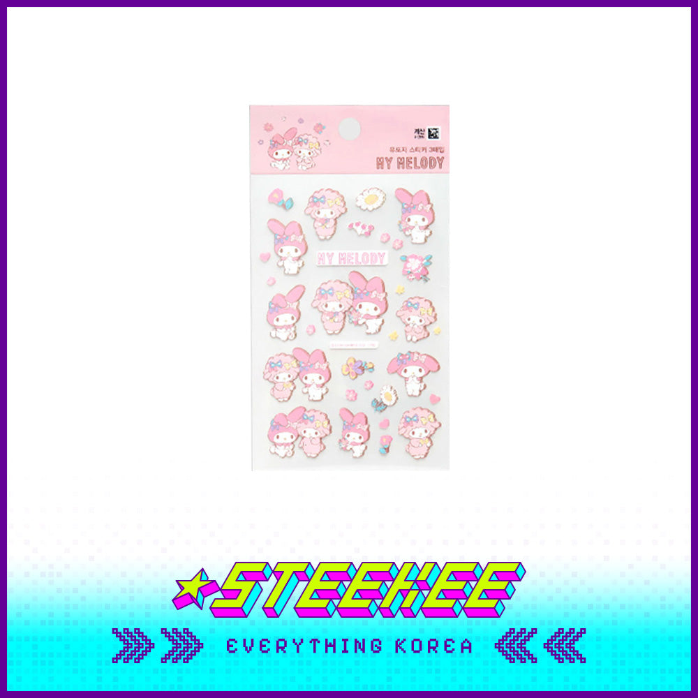 Daiso My Melody Waterproof Vinyl Stickers 3 Sheets by Steekee Korea 2488