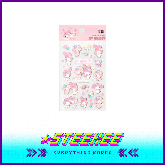 Daiso My Melody Waterproof Vinyl Stickers 3 Sheets by Steekee Korea 2488