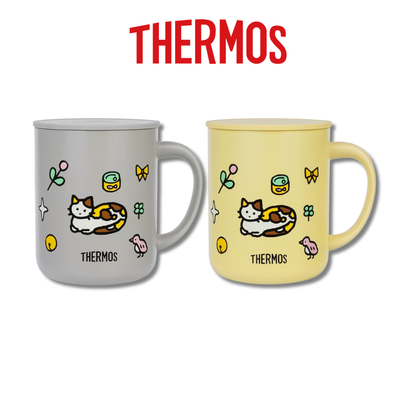 Thermos x Zero Per Zero JDG-450KC 450ml Reversible Insulated Mug - Stainless Steel Hot & Cold Desk Cup with Lid
