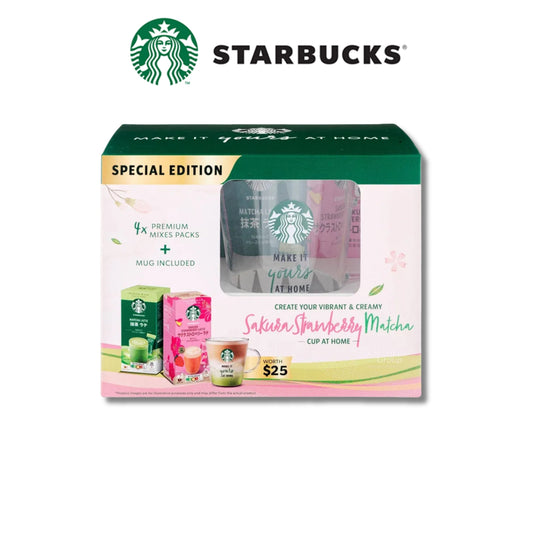 Starbucks Premium Mixes Matcha Latte & Sakura Strawberry Latte Free Mug
